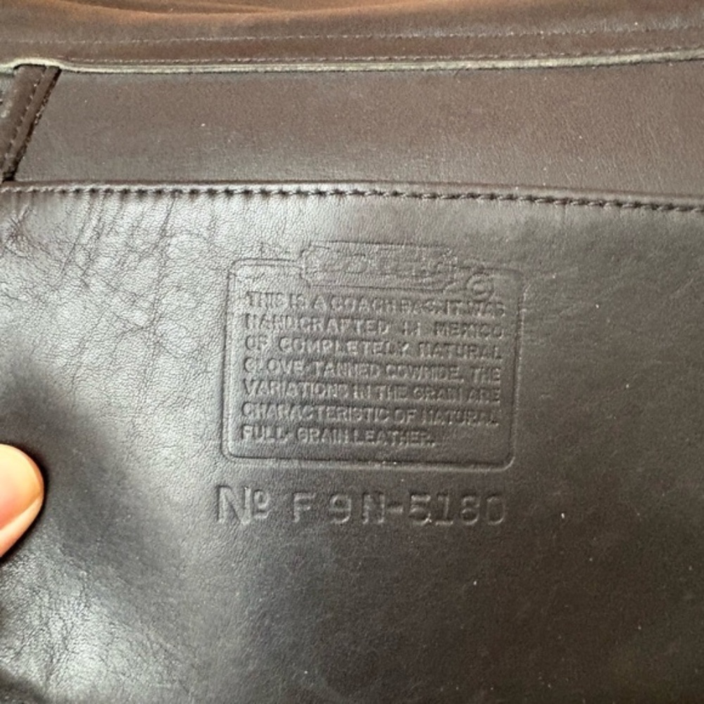 Vintage Coach 90s - Black Metropolitan Briefcase - 5180 - with nickel hardware - Picture 7 of 10